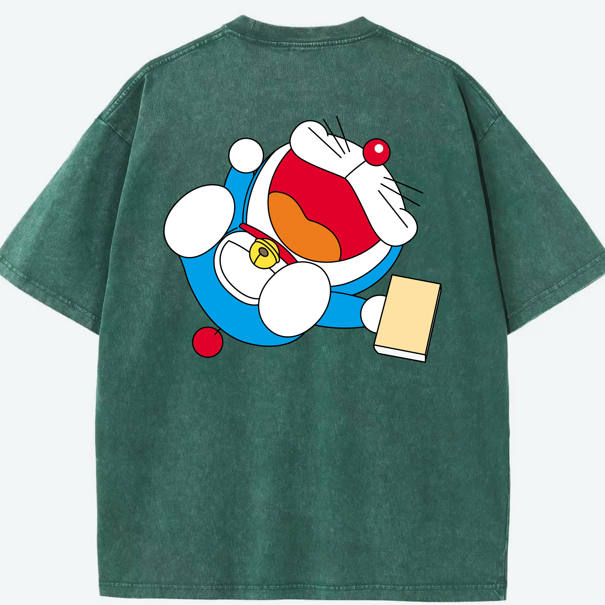 （画像用） ドラえもん Doraemon 綿100% ヴィンテージ風 半袖Tシャツ（背面プリント）